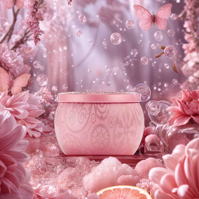 Voluspa Duftkerze Wicked Perfectly Pink Yuzu | Minidose mit Deckel