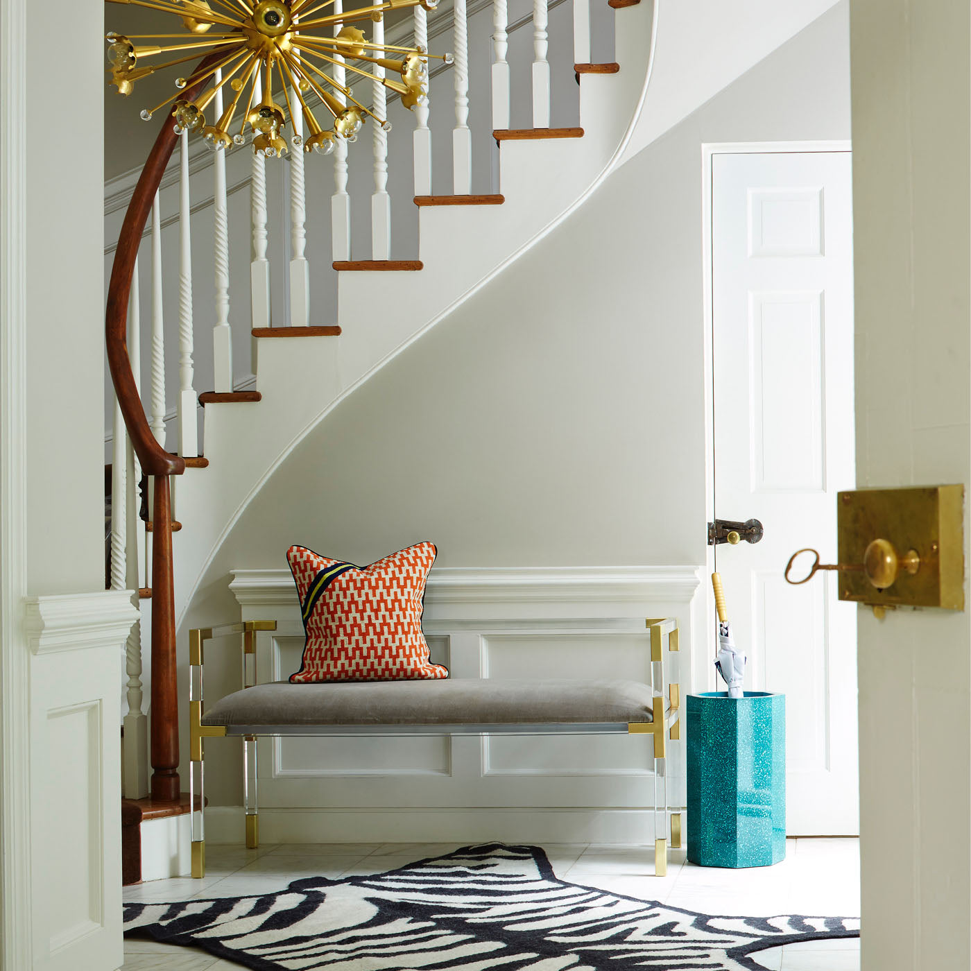Jonathan Adler Teppich Zebra Peruvian Flatweave