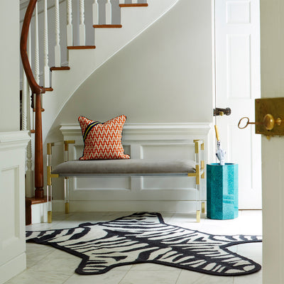 Jonathan Adler Teppich Zebra Peruvian Flatweave