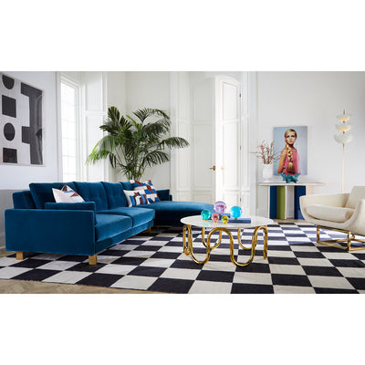 Jonathan Adler Teppich Checkerboard Large Scale Flatweave | Schwarz
