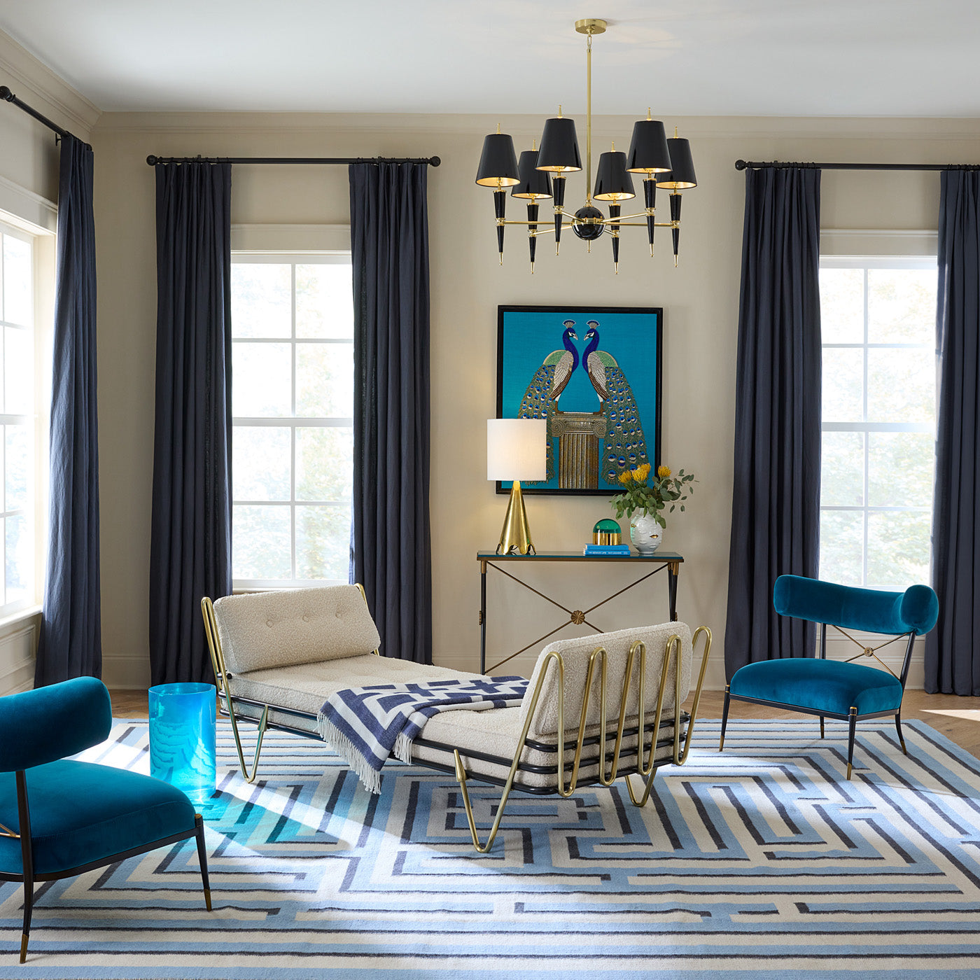 Jonathan Adler Teppich Labyrinth Flatweave | Natural