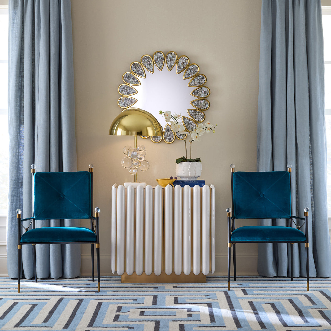 Jonathan Adler Teppich Labyrinth Flatweave | Natural