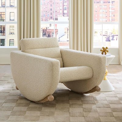 Jonathan Adler Lounge Sessel Schaukelstuhl Luna | Olympus Oatmeal