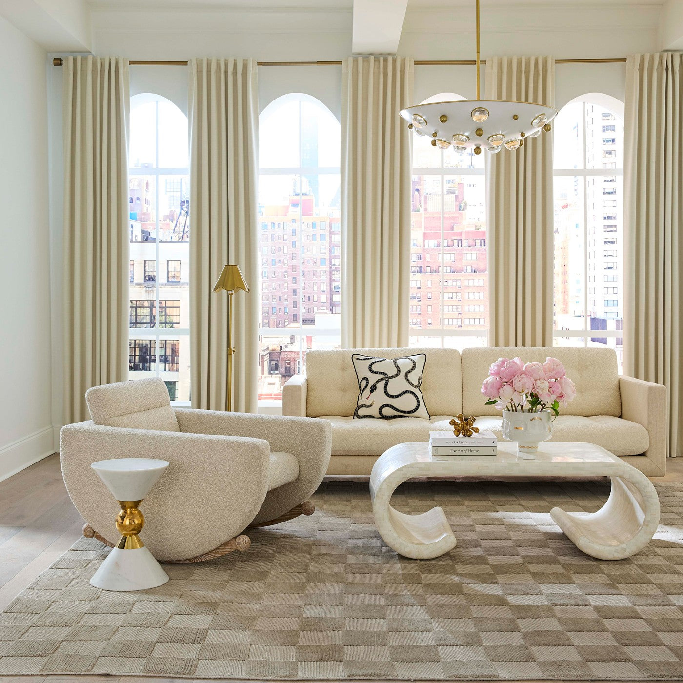 Jonathan Adler Lounge-Sessel Luna | Olympus Oatmeal