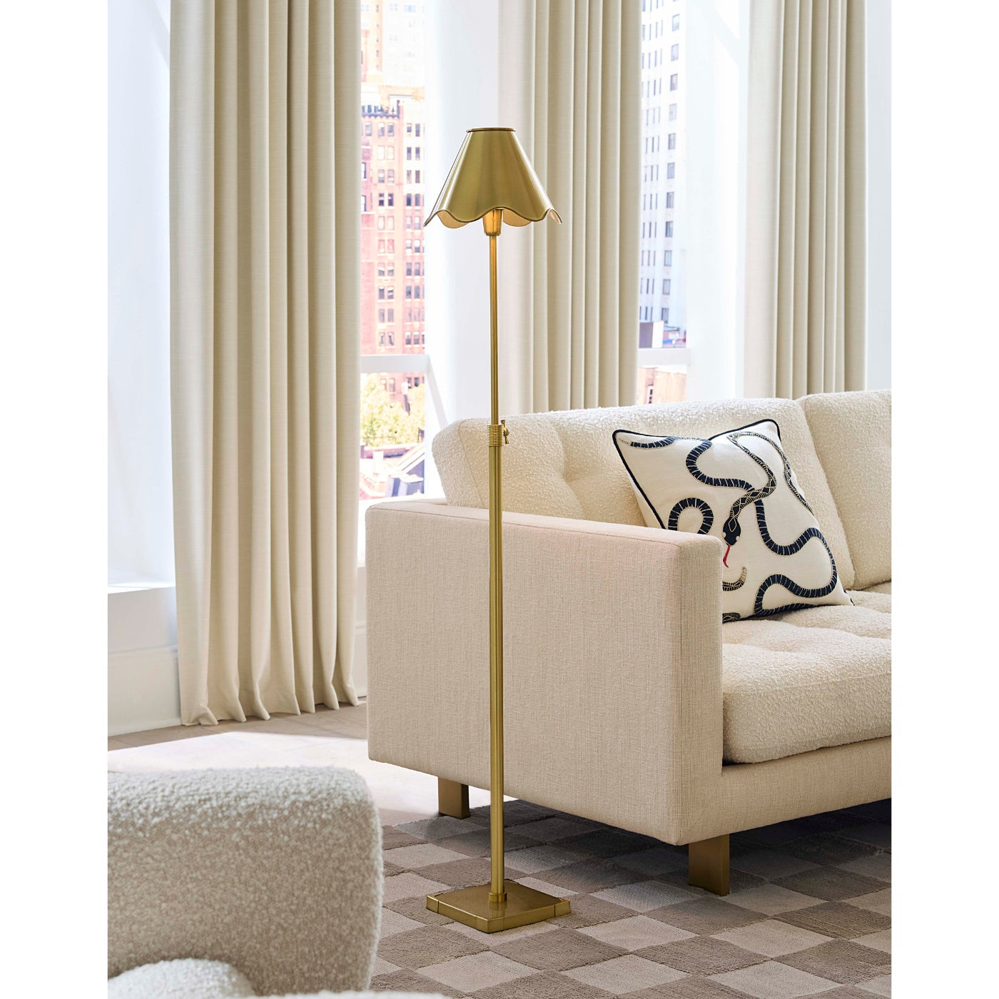 Jonathan Adler Stehlampe Ripple Articulating | Gold