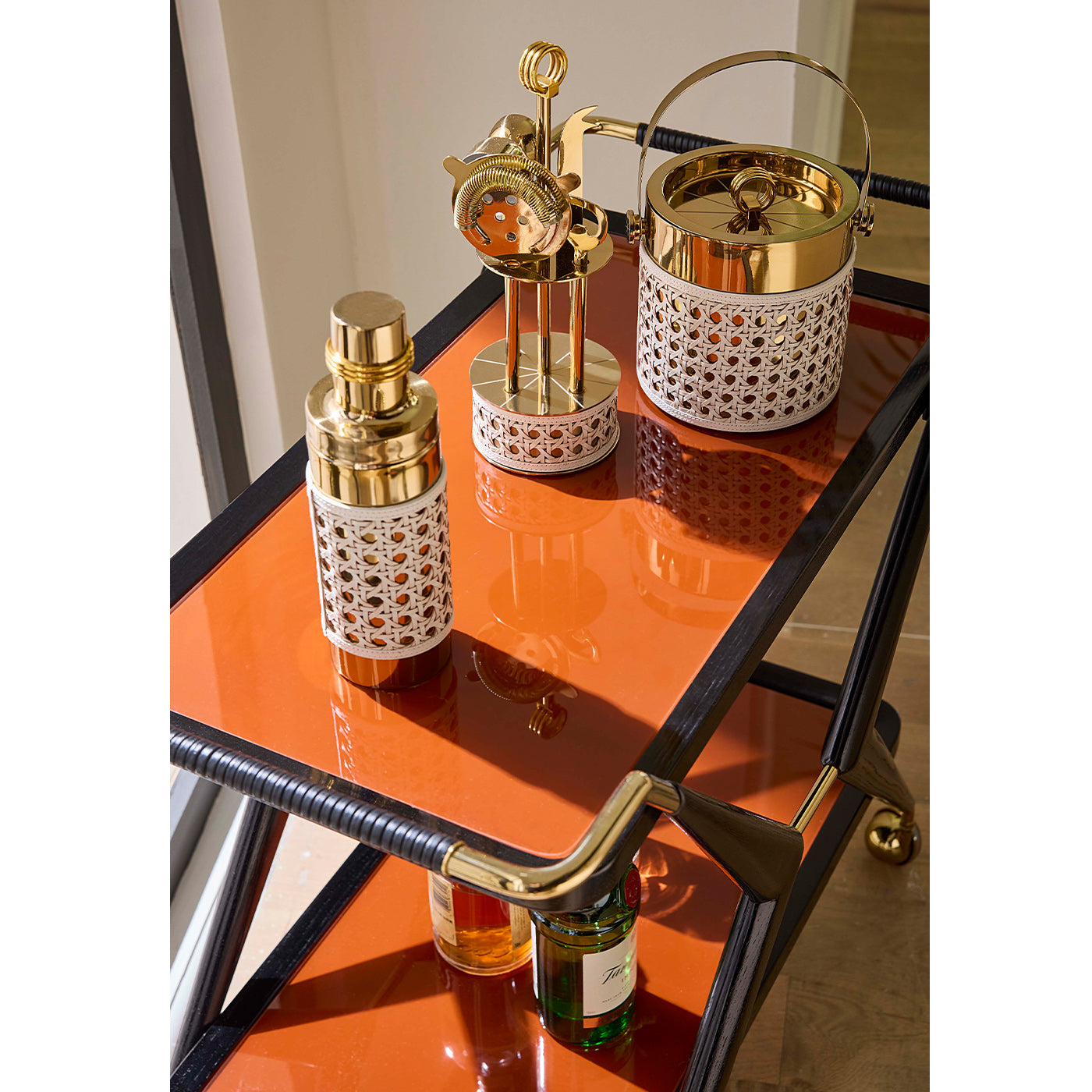 Jonathan Adler Barware & Cocktail-Set Basketweave