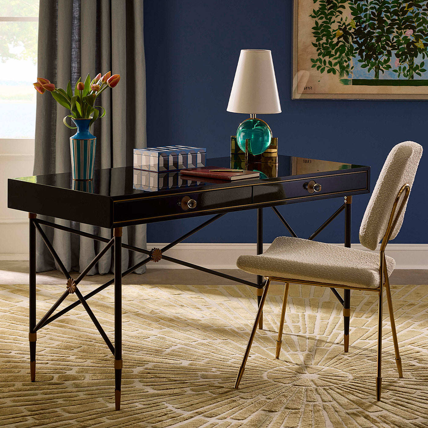 Jonathan Adler Schreibtisch Rider mit 2 Schubladen