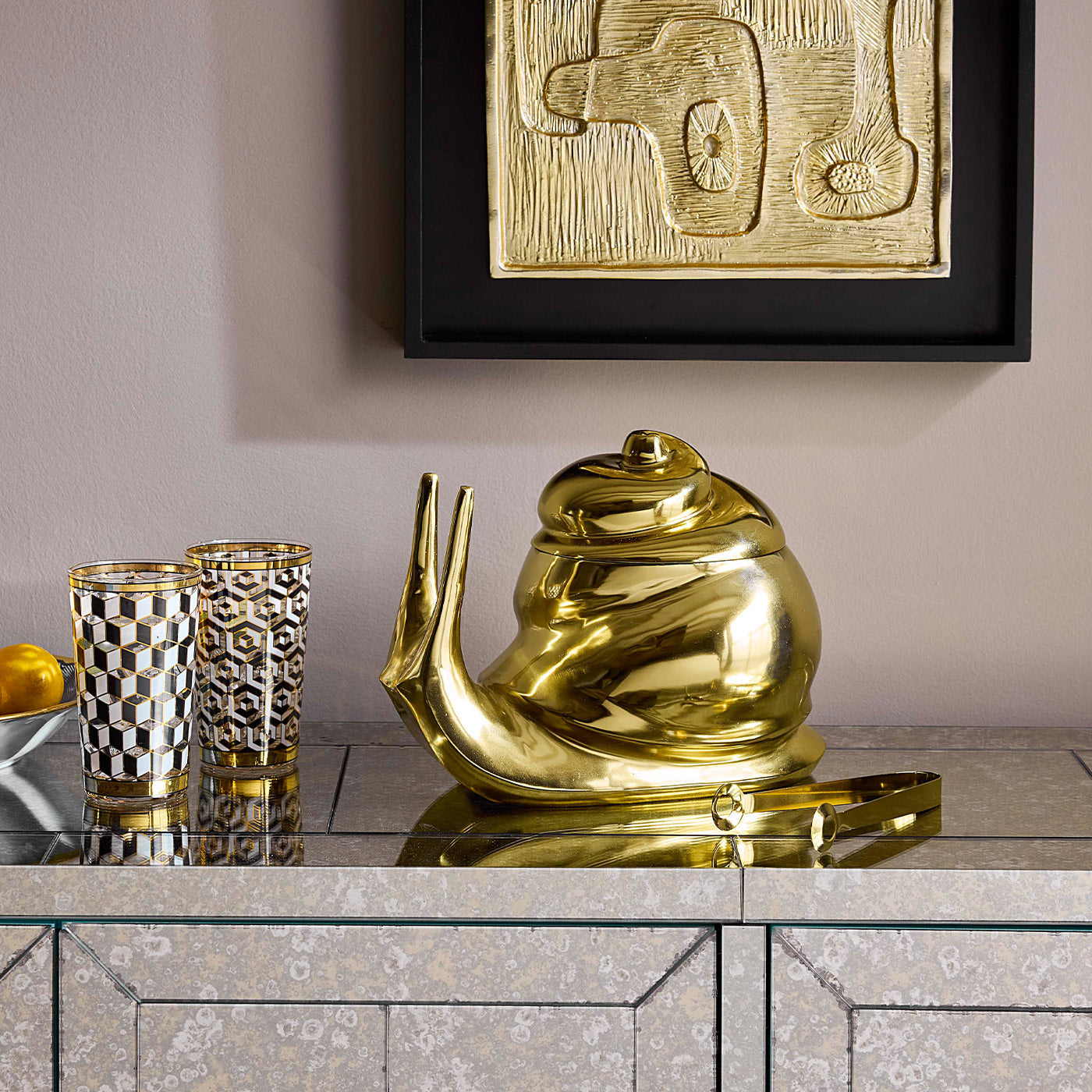 Jonathan Adler Eiswürfelbehälter Brass Snail