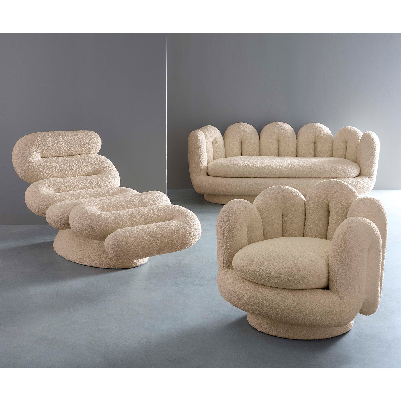 Jonathan Adler Apartment Sofa Serpentine | Olympus Ivory
