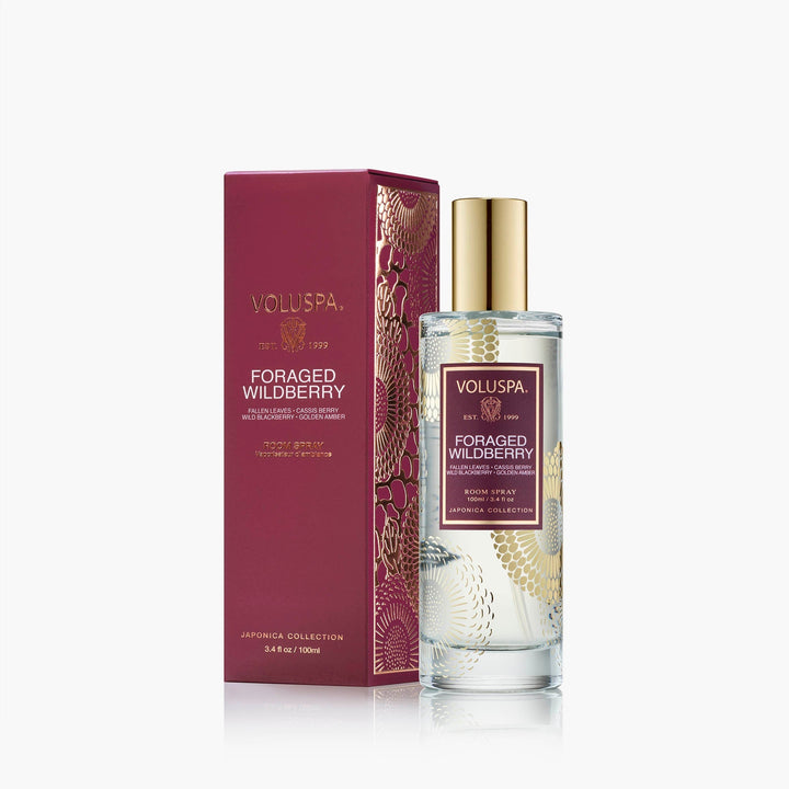 Voluspa Raumspray Foraged Wildberry im edlen Glasflakon
