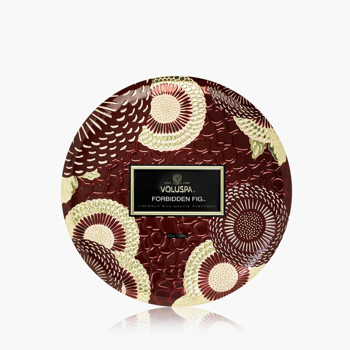 Voluspa 3-Docht Duftkerze Forbidden Fig Dose mit Deckel