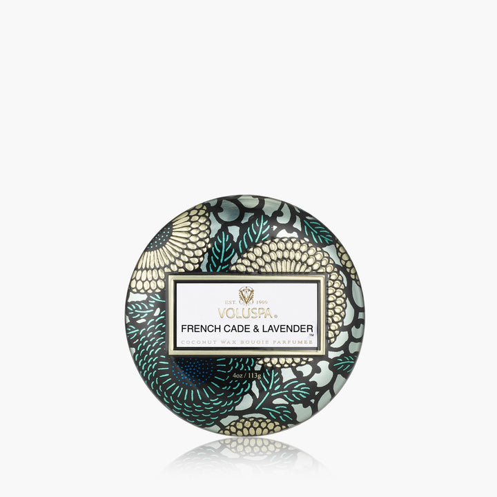 Voluspa Duftkerze French Cade Lavender Minidose mit Deckel
