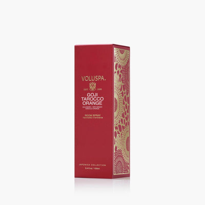 Voluspa Raumspray Goji Tarocco Orange im edlen Glasflakon