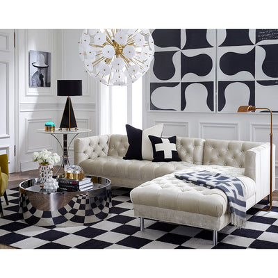 Jonathan Adler Teppich Checkerboard Large Scale Flatweave | Schwarz