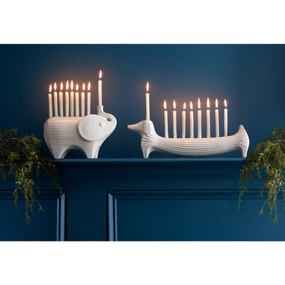 Jonathan Adler Menorah Kerzenständer Elephant aus Keramik
