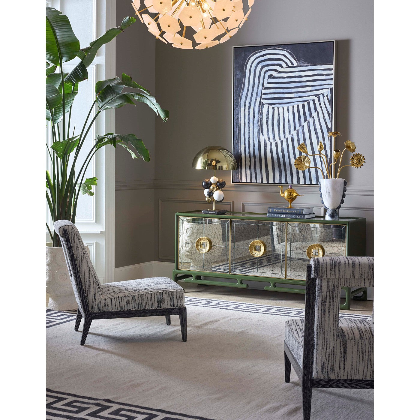 Jonathan Adler verspiegeltes Sideboard Baldwin | 3-türig