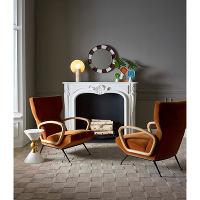 Jonathan Adler Samt Ohrensessel & Lounge-Chair Gainsbourg | Varese Cognac