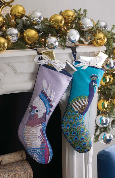 Jonathan Adler Weihnachtsstrumpf Peacock Stocking