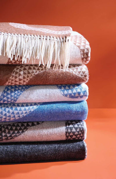 Jonathan Adler Wolldecke Eden aus 100% Merinowolle Cremé-Beige | 127x178 cm