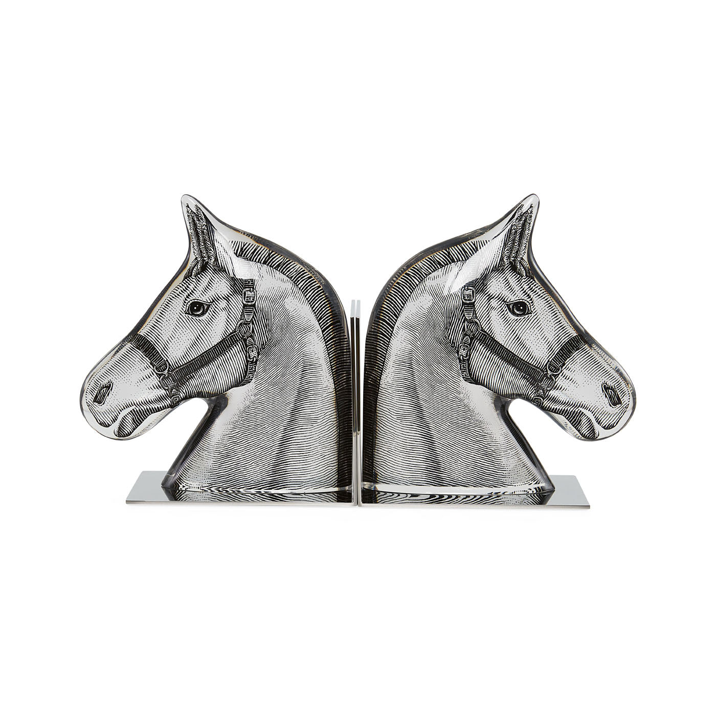 Jonathan Adler Acryl Buchstützen Horse Pferdekopf | 2-teilig
