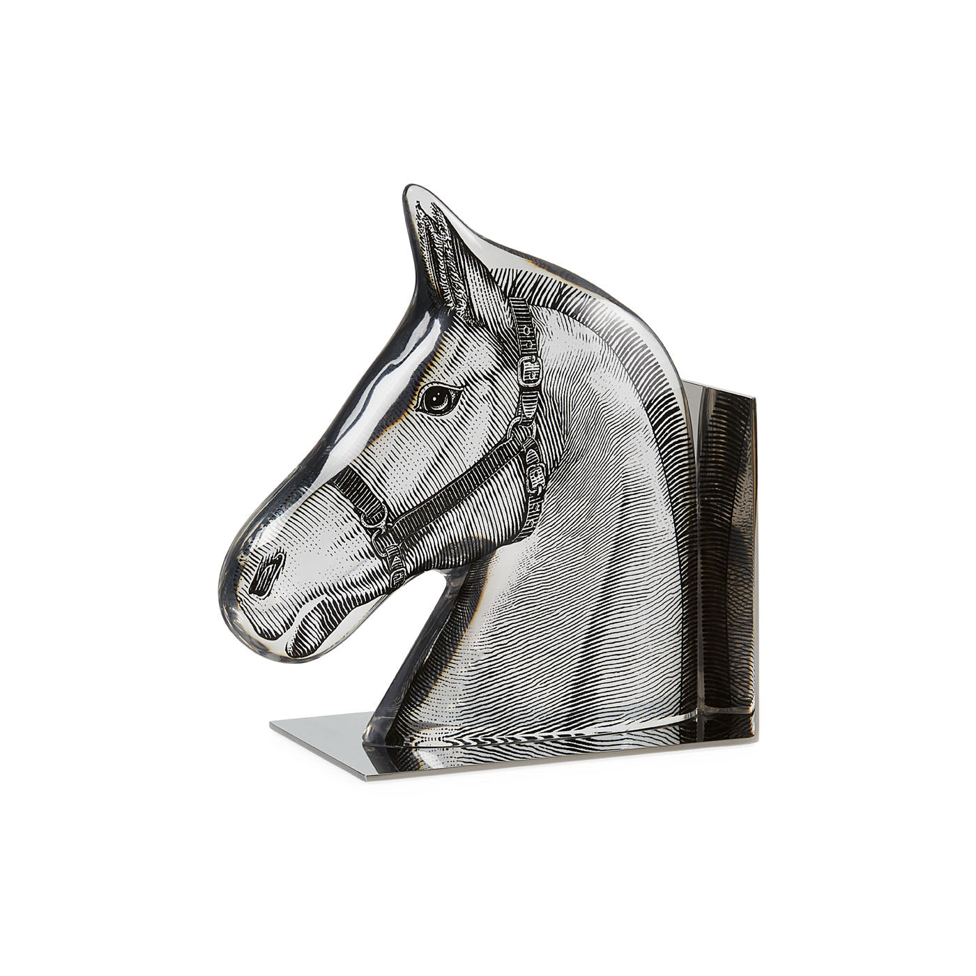 Jonathan Adler Acryl Buchstützen Horse Pferdekopf | 2-teilig