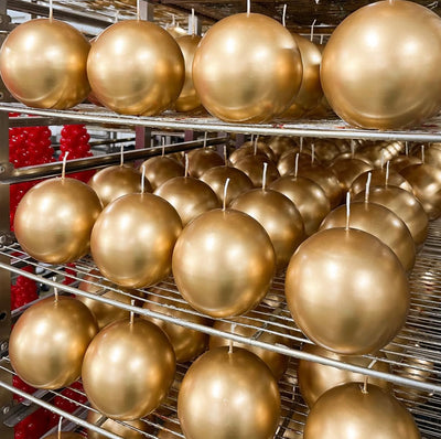 Glänzende Kugelkerze Metallic Gold |  Ø 12 cm