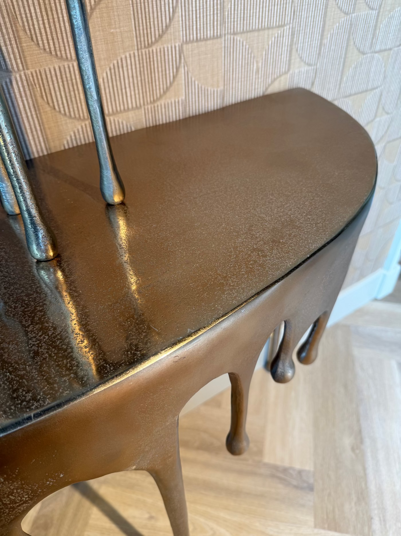Richmond Interiors Half Round Console Table Drops | Gold