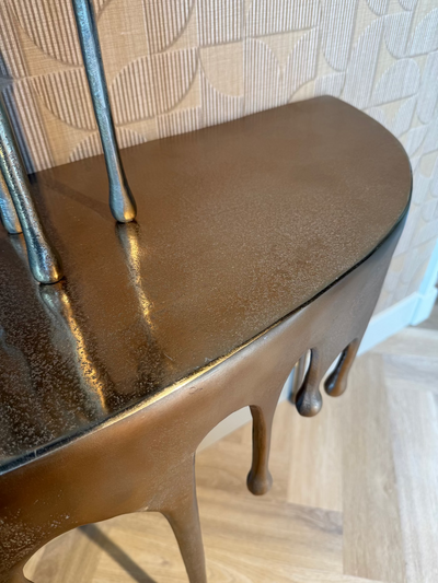 Richmond Interiors Half Round Console Table Drops | Gold