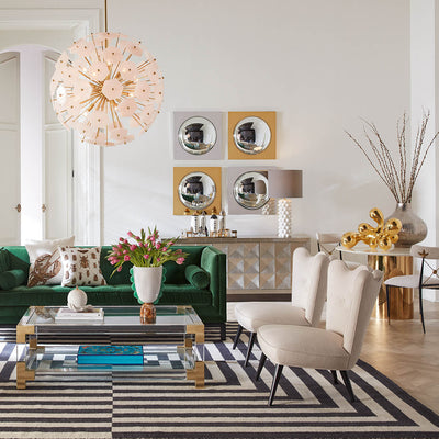 Jonathan Adler Vase Como Scalloped Urn | Weiß & Grün