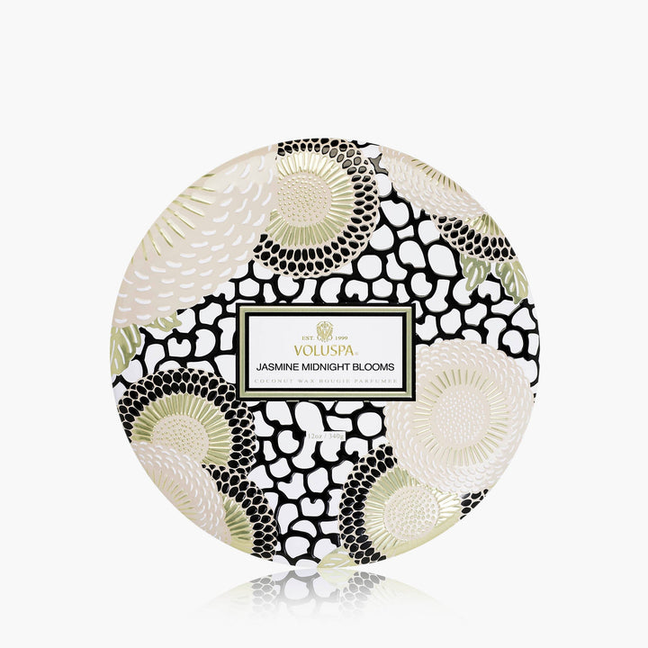 Voluspa 3-Docht Duftkerze Jasmine Midnight Blooms Dose mit Deckel