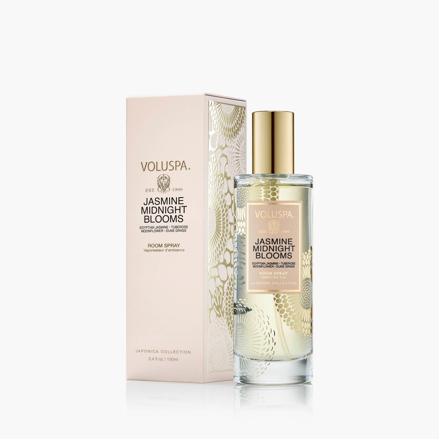 Voluspa Raumspray Jasmine Midnight Blooms im edlen Glasflakon