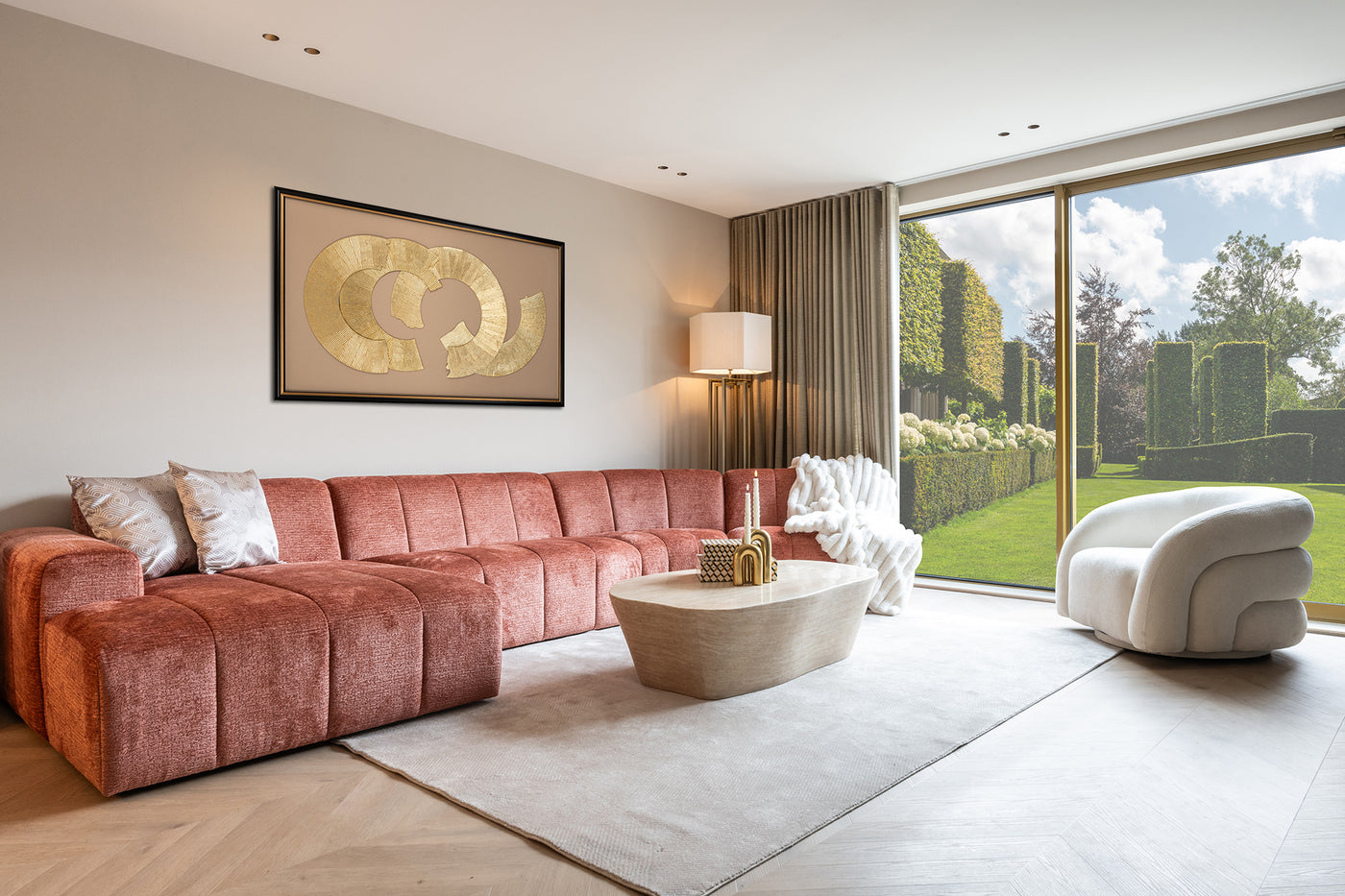 Richmond Interiors Couchtisch Fictus Travertin | 125x80 cm