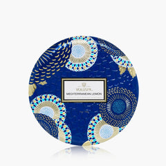 Voluspa 3-Docht Duftkerze Mediterranean Lemon | Dose mit Deckel