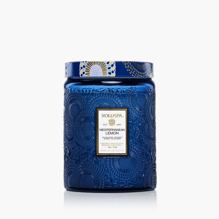Voluspa Scented Candle Mediterranean Lemon | Large Jar