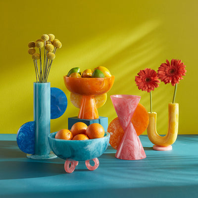 Jonathan Adler Double Tube Vase Como | Gelb & Rosa