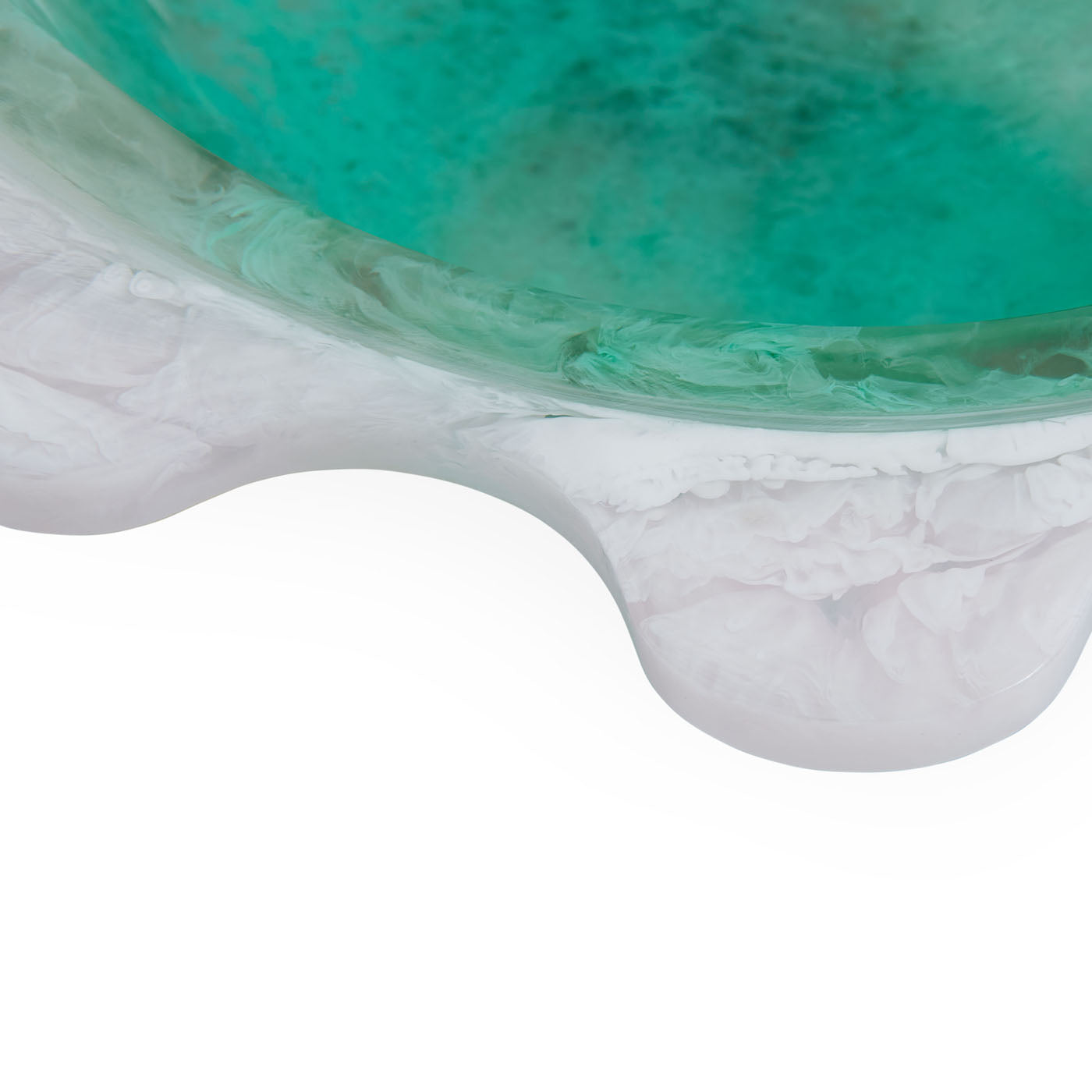 Jonathan Adler Dekoschale Como Ripple Bowl | Grün & Weiß