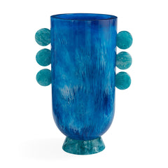 Jonathan Adler Vase Como Disc Urn | Blau & Türkis
