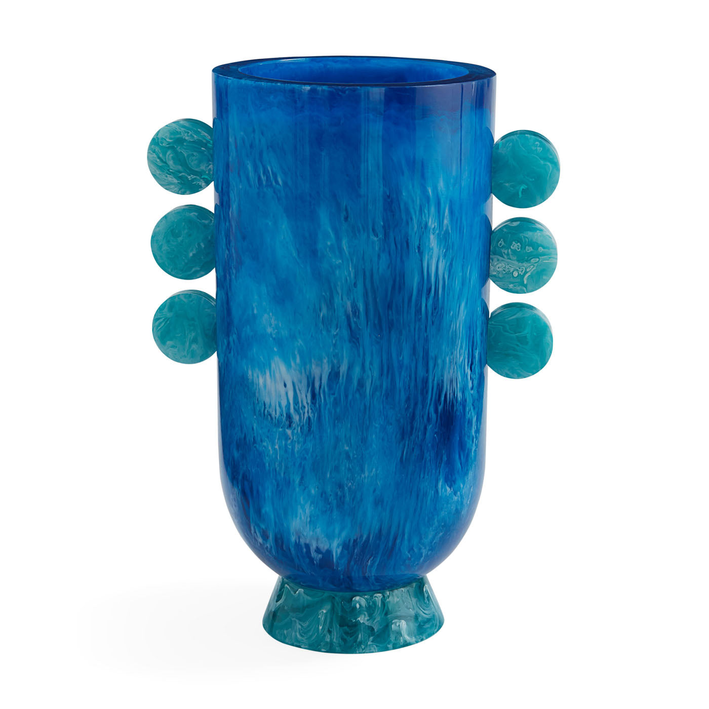 Jonathan Adler Vase Como Disc Urn | Blau & Türkis