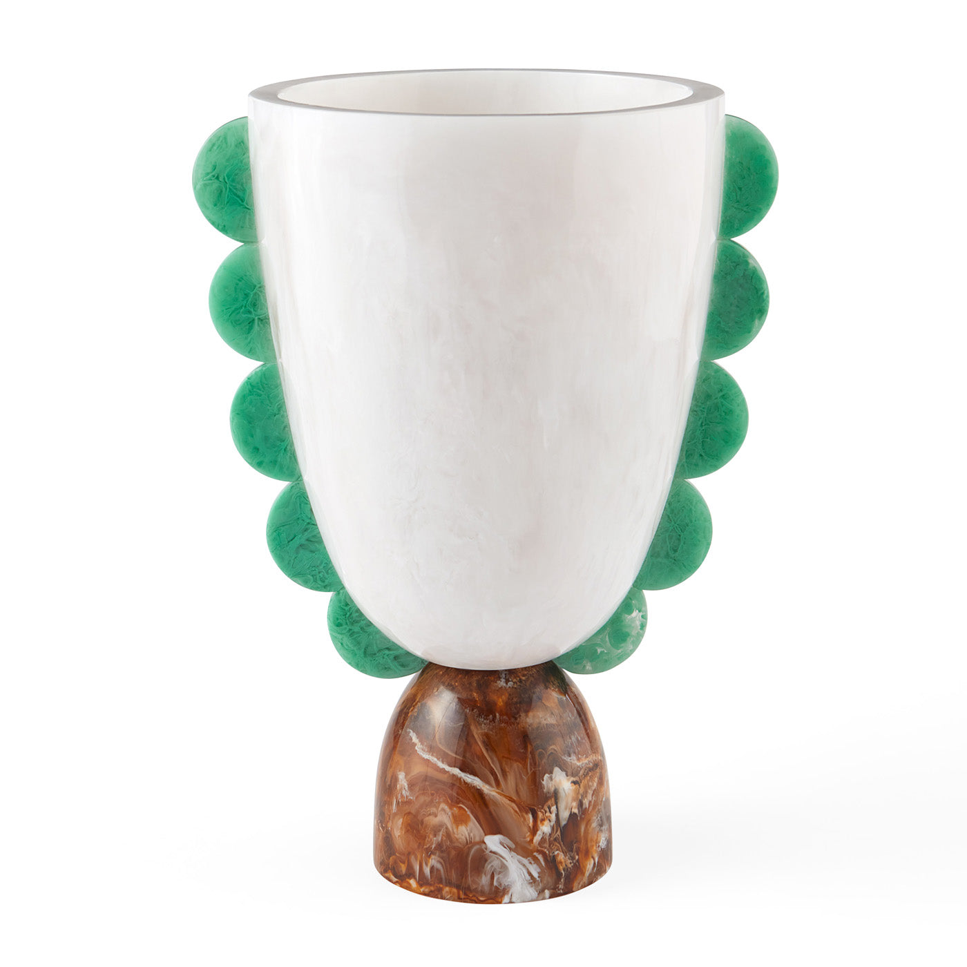 Jonathan Adler Vase Como Scalloped Urn | Weiß & Grün