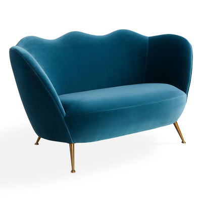 Jonathan Adler Ripple Apartment Sofa | Varese Petrol