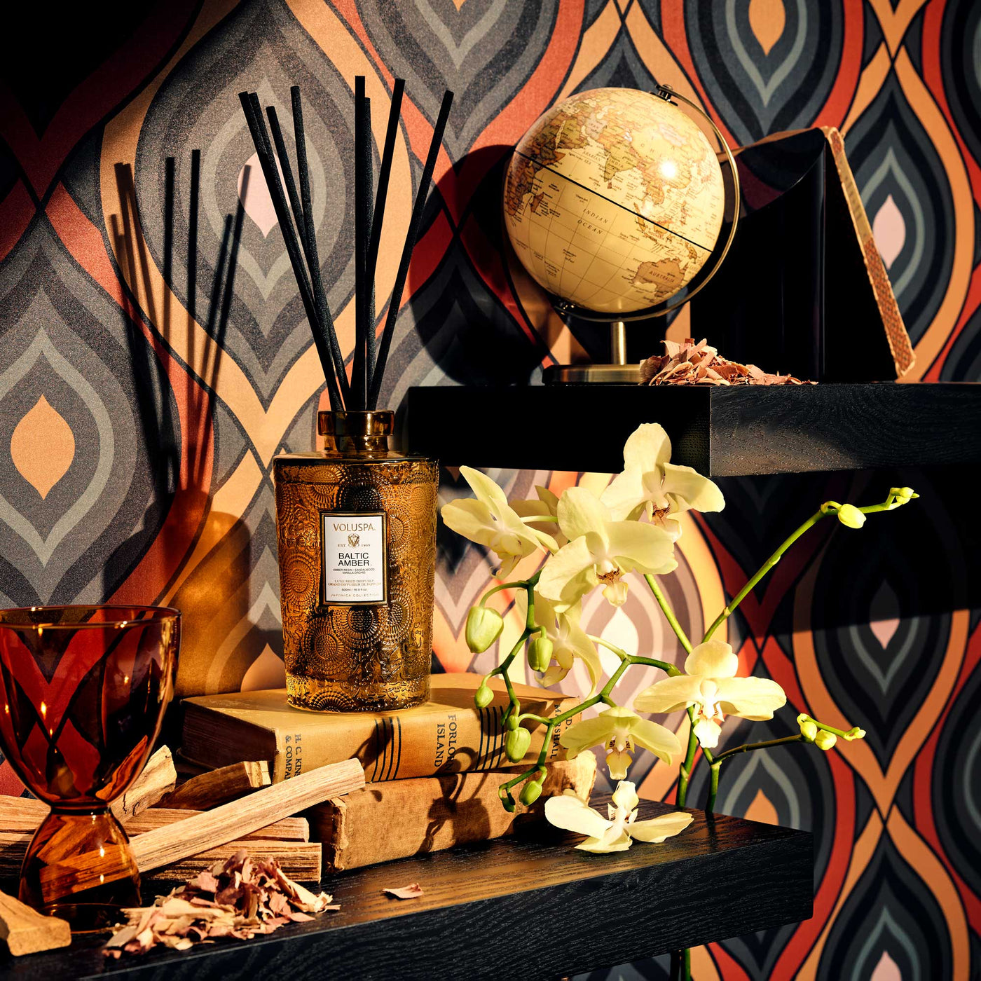 Voluspa Raumduft Baltic Amber | Luxe Diffuser mit Duftstäbchen