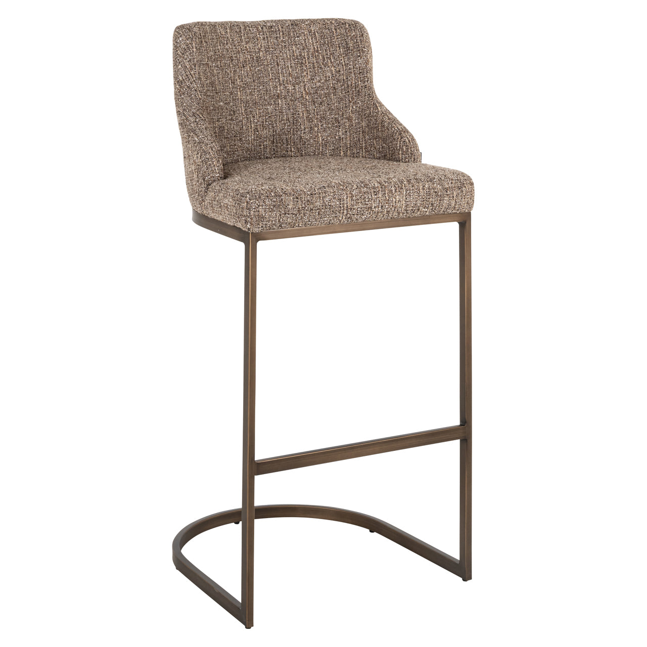 Richmond Interiors 2er Set Tweed-Barhocker Bolton | Braun-Beige