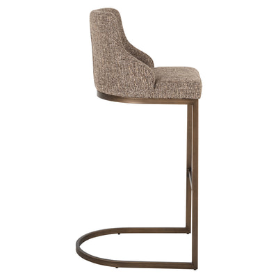 Richmond Interiors 2er Set Tweed-Barhocker Bolton | Braun-Beige