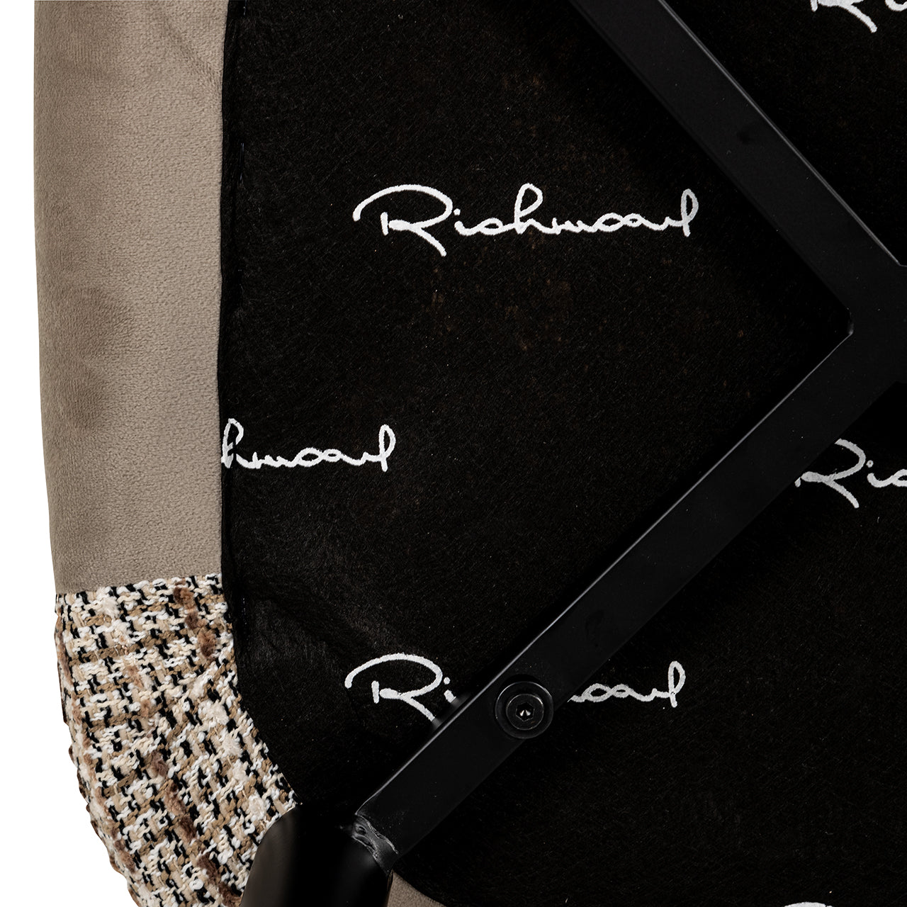 Richmond Interiors Samt-Barhocker Tabitha | Nature & Khaki