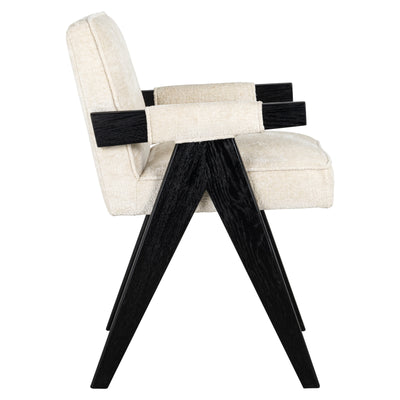 Richmond Interiors Chenille Armchair Cooper | White