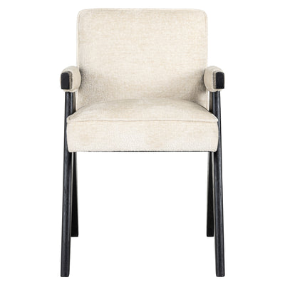 Richmond Interiors Chenille Armchair Cooper | White