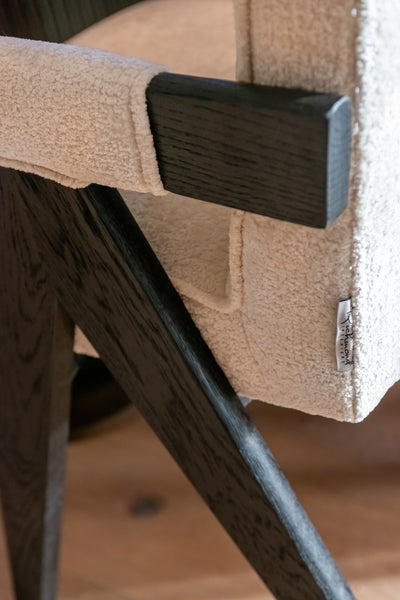 Richmond Interiors Chenille Armchair Cooper | White