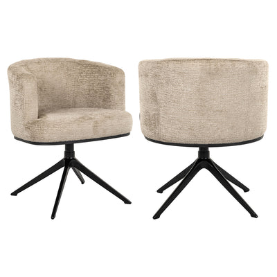 Richmond Interiors Chenille Dreh-Esszimmerstuhl Cheyenne | Desert