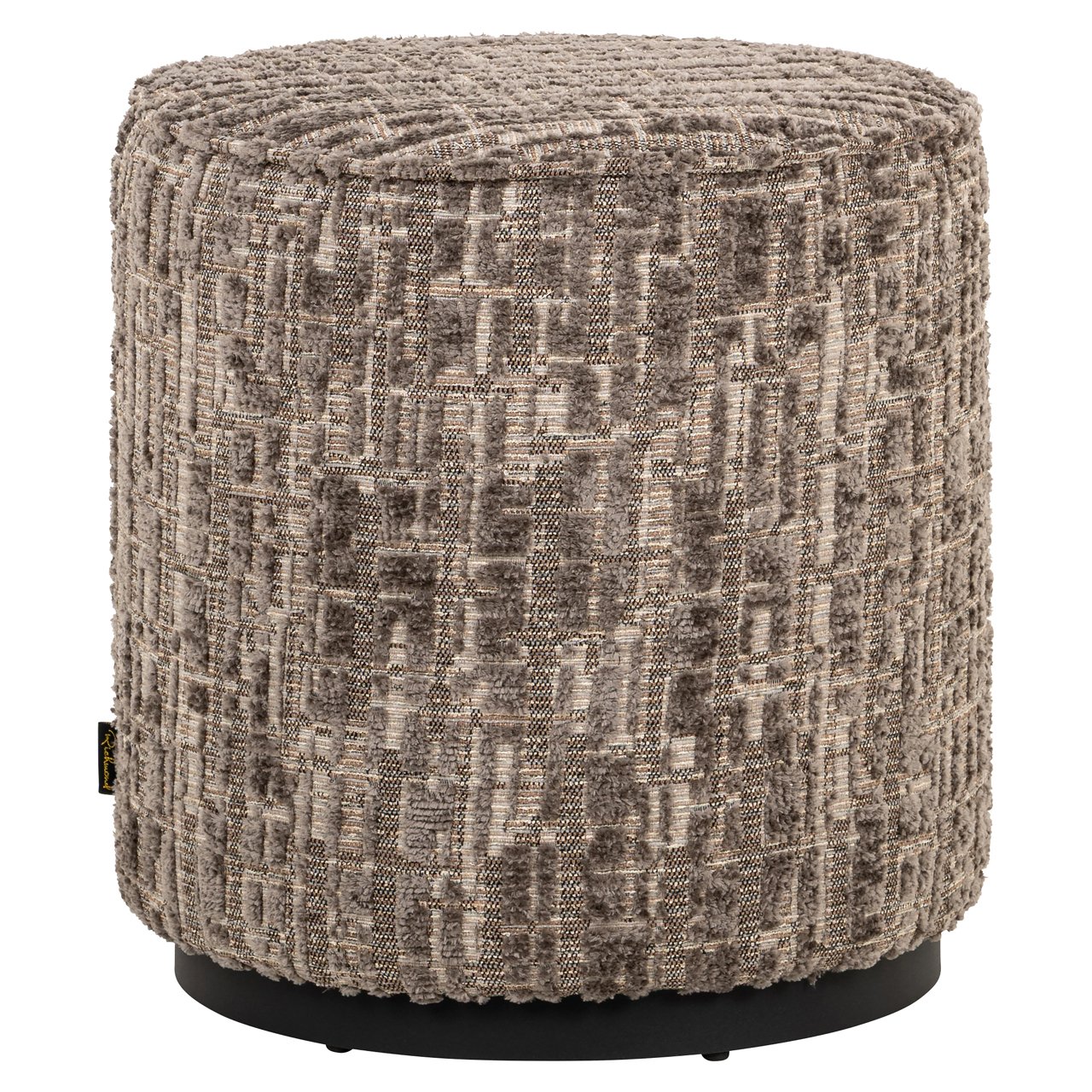 Richmond Interiors Hocker Lexie Greige | ø 45 cm