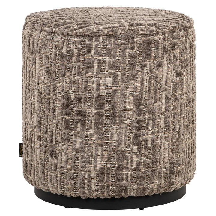 Richmond Interiors Hocker Lexie Greige | ø 45 cm